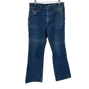 Vintage Roebucks Sears Mens Blue Denim Jeans 36x30 Made in USA 100% Cotton